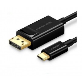 Кабель DP (20M) - USB2.0 Type-C (M), 1.5м, Ugreen MM139 50994, Black