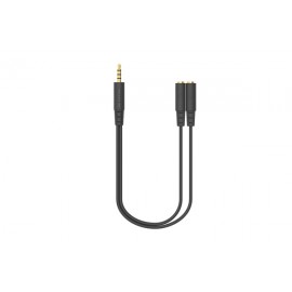 Кабель адаптер Jack3.5 4pin (M) - 2xJack3.5 (F) A4Tech AD-3P, 0.2м, черный