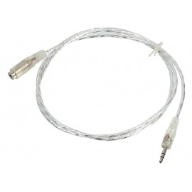 Кабель удлинитель Jack3.5 (M) - Jack3.5 (F), 1м, Buro CAB025-1M прозрачный