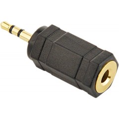 Переходник Jack2.5 (M) - Jack3.5 (F) Gembird/Cablexpert A-3.5F-2.5M, черный
