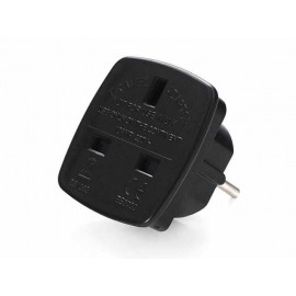 Переходник 220V (EU, UK) - 220V (RU), Gembird/Cablexpert A-AC-UKEU-001B, Black