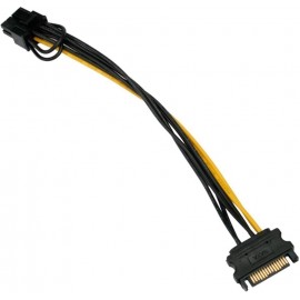 Кабель для питания видеокарты Gembird CC-PCIE-SATA-20CM, 8-pin PCI-E - SATA 15-pin