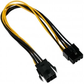 Переходник питания видеокарт 6-pin PCI-E (M) - 8-pin PCI-E (F) Gembird/Cablexpert CC-PSU-68-30CM