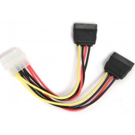 Переходник Molex -2xSATA, Gembird/Cablexpert CC-SATA-PSY-0.3M