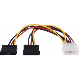 Переходник Molex -2xSATA, GOPOWER 00-00027494