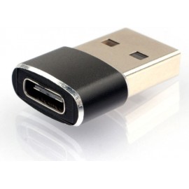 Переходник USB2.0 (M) - USB2.0 Type-C (F) Gembird/Cablexpert A-USB2-AMCF-02, черный