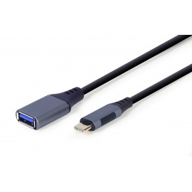 Кабель адаптер USB3.0 Type-C (M) - USB3.0 (F) Gembird/Cablexpert A-USB3C-OTGAF-01, 0.15м, фиолетовый