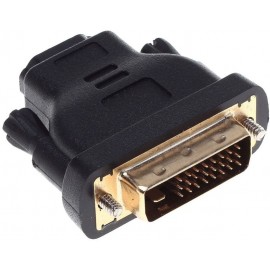 Переходник HDMI (F) - DVI-D (M), Buro BHP RET ADA_HDMI-DVI, черный