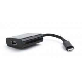 Кабель адаптер  USB Type-C (M) - HDMI (F) Gembird/Cablexpert A-CM-HDMIF-01, черный
