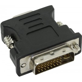 Переходник DVI-I (M) - VGA (F) Gembird/Cablexpert A-DVI-VGA-BK, черный