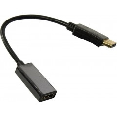 Кабель адаптер DP (M) - HDMI (F) ExeGate EX-DPM-HDMIF-0.1 EX294706RUS, черный