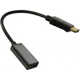 Кабель адаптер DP (M) - HDMI (F) ExeGate EX-DPM-HDMIF-0.1 EX294706RUS, черный