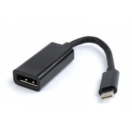 Кабель адаптер USB Type-C (M) - DP (F) Gembird/Cablexpert A-CM-DPF-01, черный