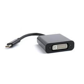 Кабель адаптер  USB Type-C (M) - DVI (F) Gembird/Cablexpert A-CM-DVIF-01, черный
