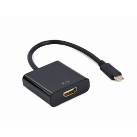 Кабель адаптер USB Type-C (M) - HDMI (F) Gembird/Cablexpert A-CM-HDMIF-04, черный