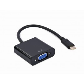 Кабель адаптер USB Type-C (M) - VGA (F) Gembird/Cablexpert A-CM-VGAF-01, черный