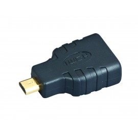 Переходник microHDMI (M) - HDMI (F) Gembird/Cablexpert A-HDMI-FD, черный