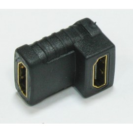 Переходник HDMI (F) - HDMI (F) Gembird/Cablexpert A-HDMI-FFL, черный, угловой