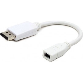 Кабель адаптер DP (M) - mDP (F) Gembird/Cablexpert A-mDPF-DPM-001-W, белый