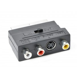 Адаптер 3xRCA + S-Video - SCART Gembird/Cablexpert CCV-4415, черный