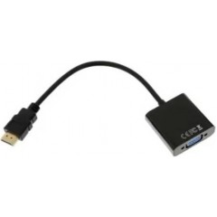 Переходник HDMI (M) - VGA (F) GOPOWER 00-00027496, черный