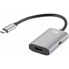 USB Type-C - HDMI, серебристый, VCOM CU452A