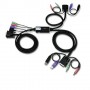 Переключатель ATEN CS-62DUZ-AT, 2 port KVM, (клавиатура USB + мышь USB+DVI), кабели