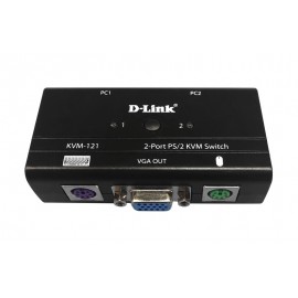 Переключатель D-Link KVM-121/B1A, 2 port KVM + 2 кабеля