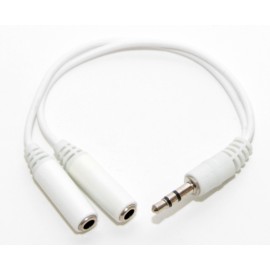 Кабель разветвитель Jack3.5 (M) - 2xJack3.5 (F), 5bites AA-3MF2-02WH