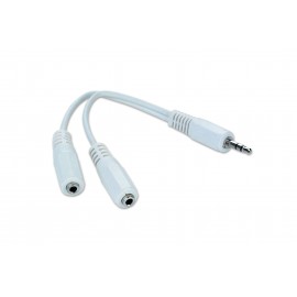 Кабель разветвитель Jack3.5 (M) - 2xJack3.5 (F) Gembird/Cablexpert CCA-415W, 0.1м, белый