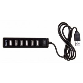 Разветвитель USB2.0 Buro BU-HUB7-1.0-U2.0, черный
