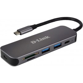 Разветвитель USB D-Link DUB-2325/A2A, USB Type-C - 2xUSB3.0, USB Type-C, CR