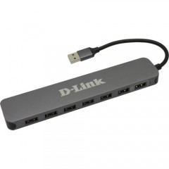 Разветвитель USB Hub D-Link DUB-H7/E1A, USB 2.0 - 7xUSB 2.0, активный