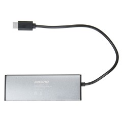 Разветвитель USB Type-C Digma HUB-4U2.0-UC-DS, серебристый