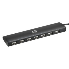 Разветвитель USB Type-C Digma HUB-7U2.0-UC-B, черный