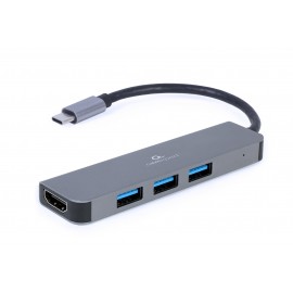 Разветвитель Gembird/CablExpert A-CM-COMBO2-01, USB-C - 3xUSB-A + HDMI