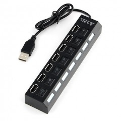 Разветвитель USB2.0 Gembird UHB-U2P7-02, 7xUSB2.0