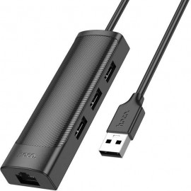 Разветвитель USB2.0 HOCO HB42, черный