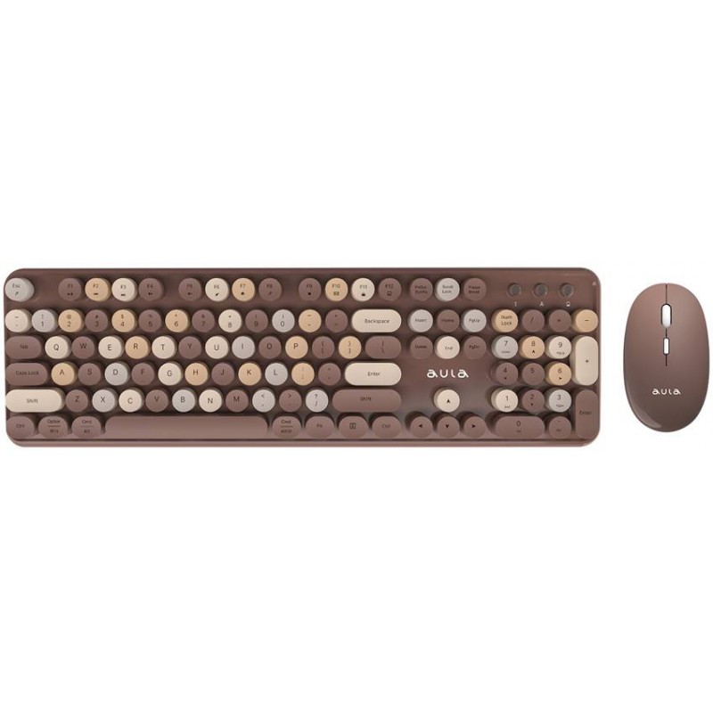 Набор AULA AC306 Coffee-Colorful, коричневый