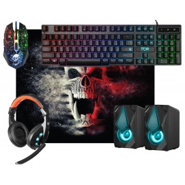 Набор Defender Tor MHP-127 52127 (клавиатура + мышь + гарнитура + колонки + коврик)