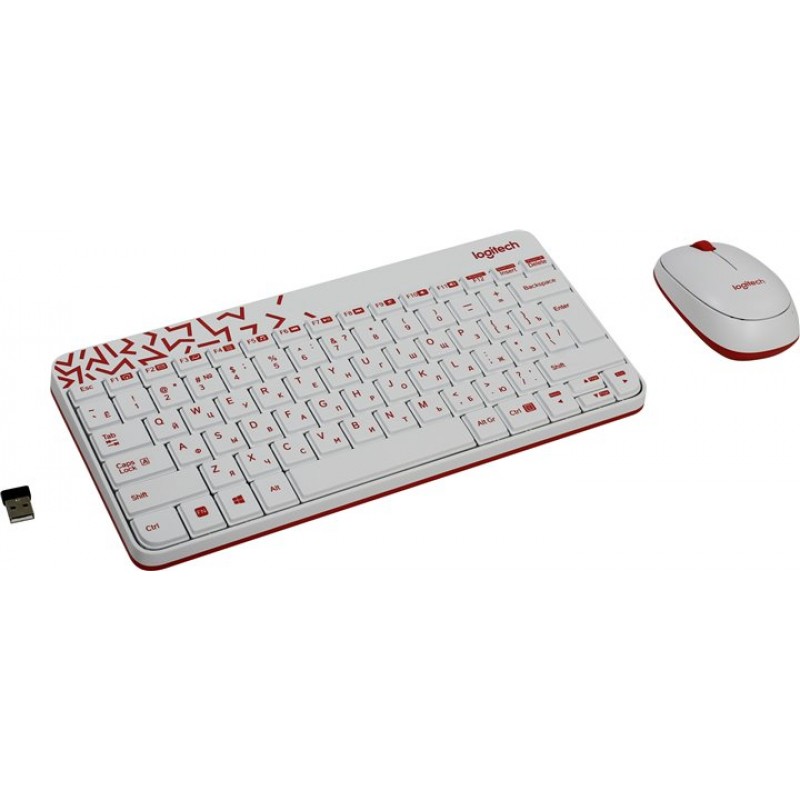 Набор Logitech Wireless Desktop MK240, USB, белый, 920-008212