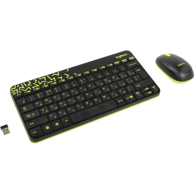Набор Logitech Wireless Desktop MK240, USB, черный, 920-008213