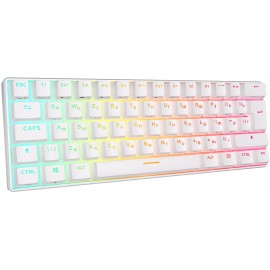 Клавиатура Royal Kludge RK61 RGB White (USB/2.4GHz/Bluetoth, Red switch)