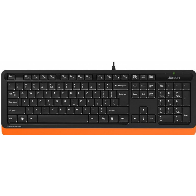 Клавиатура A4Tech Fstyler FK10, черный/оранжевый