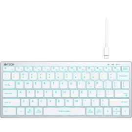 Клавиатура A4Tech Fstyler FX61 White (Ice Blue Backlit)