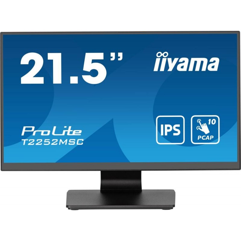 Монитор 21.5" Iiyama ProLite T2252MSC-B2, 1920x1080 IPS Touch, Speakers (HDMI, DP)