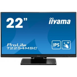 Монитор 21.5" Iiyama ProLite T2254MSC-B1AG, 1920x1080 IPS Touch, 60 Hz, Speakers (HDMI, DP)
