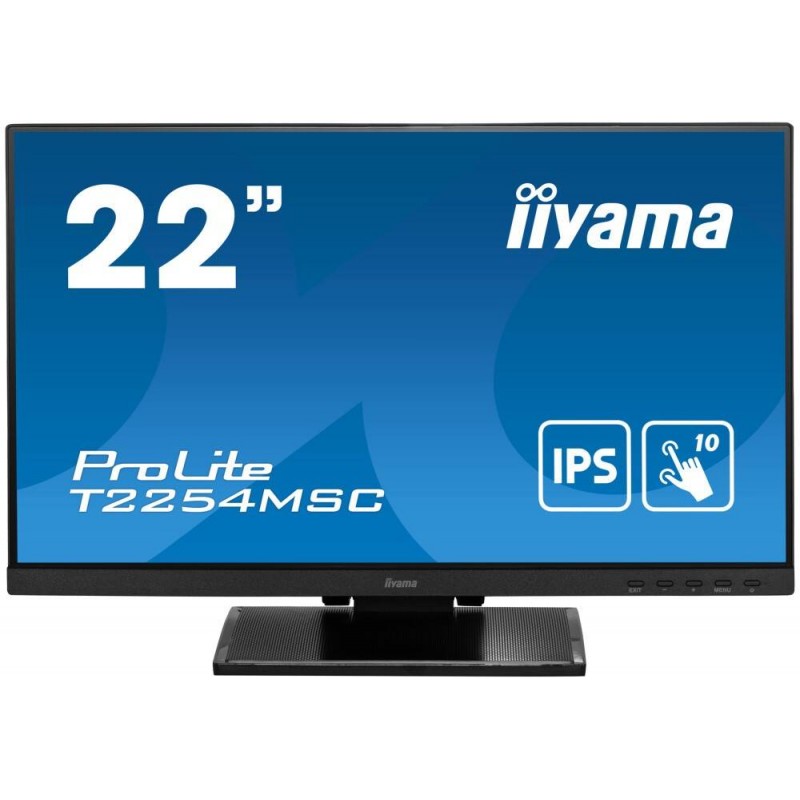 Монитор 21.5" Iiyama ProLite T2254MSC-B1AG, 1920x1080 IPS Touch, 60 Hz, Speakers (HDMI, DP)