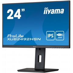 Монитор 23.8" Iiyama ProLite XUB2492HSN-B5, 1920x1080, IPS, 75Hz, Speakers (HDMI, DP, USB Type-C)
