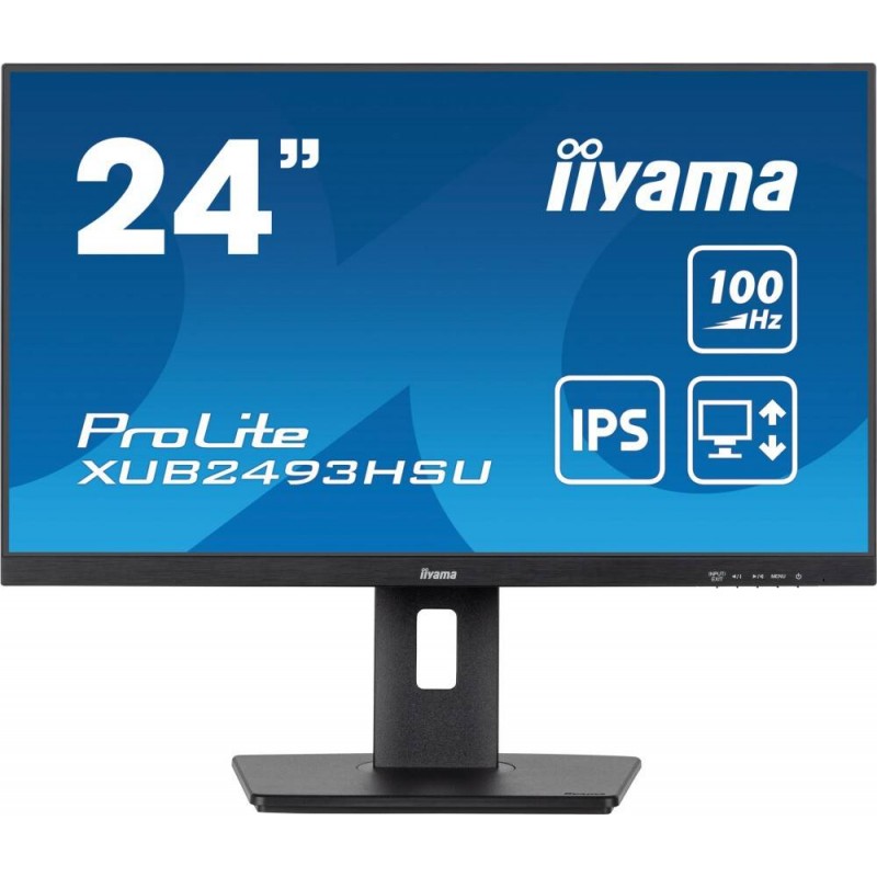 Монитор 23.8" Iiyama ProLite XUB2493HSU-B6, 1920x1080, IPS, 100Hz, Speakers (HDMI, DP)